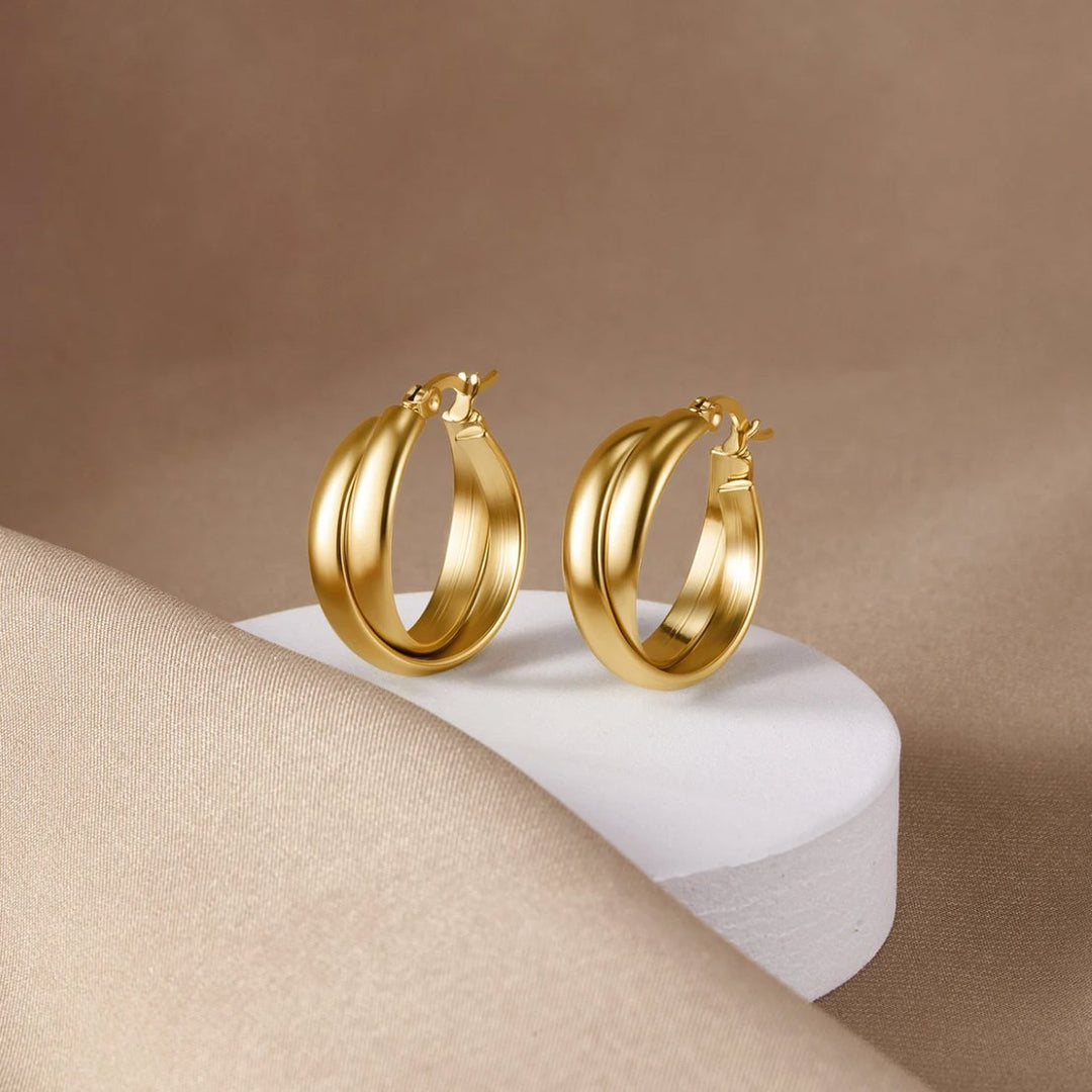 Boucles d'oreilles créoles en or Talia