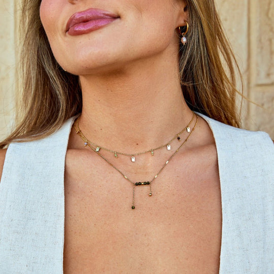 Collier Goutte Carrée Tara Or