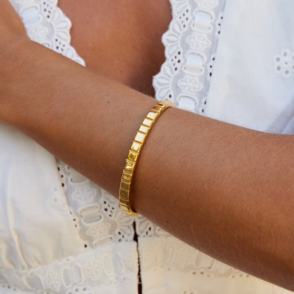 Bracelet en or strié Tasha