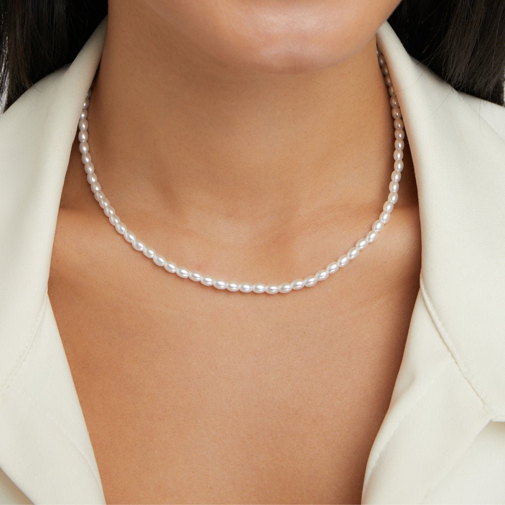 Collier en argent perlé Temi