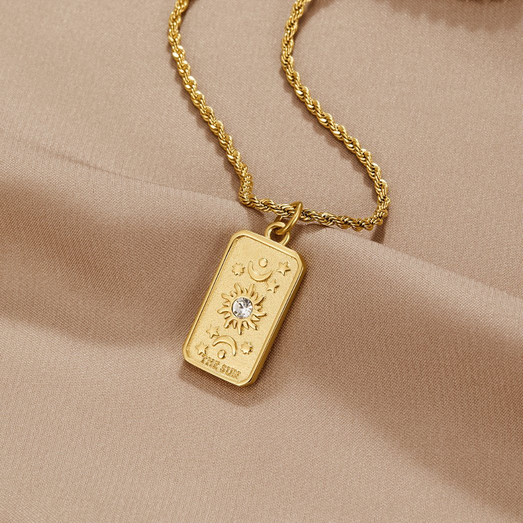 Collier Pendentif Tarot ‘Le Soleil’