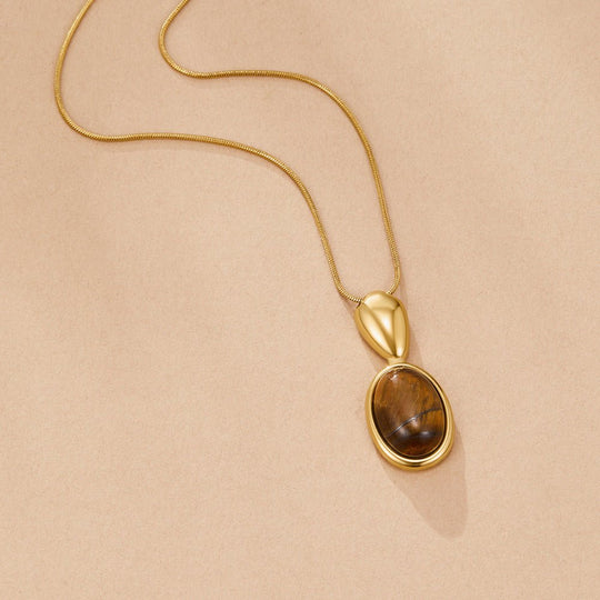 Collier Long en Pierre Oeil de Tigre