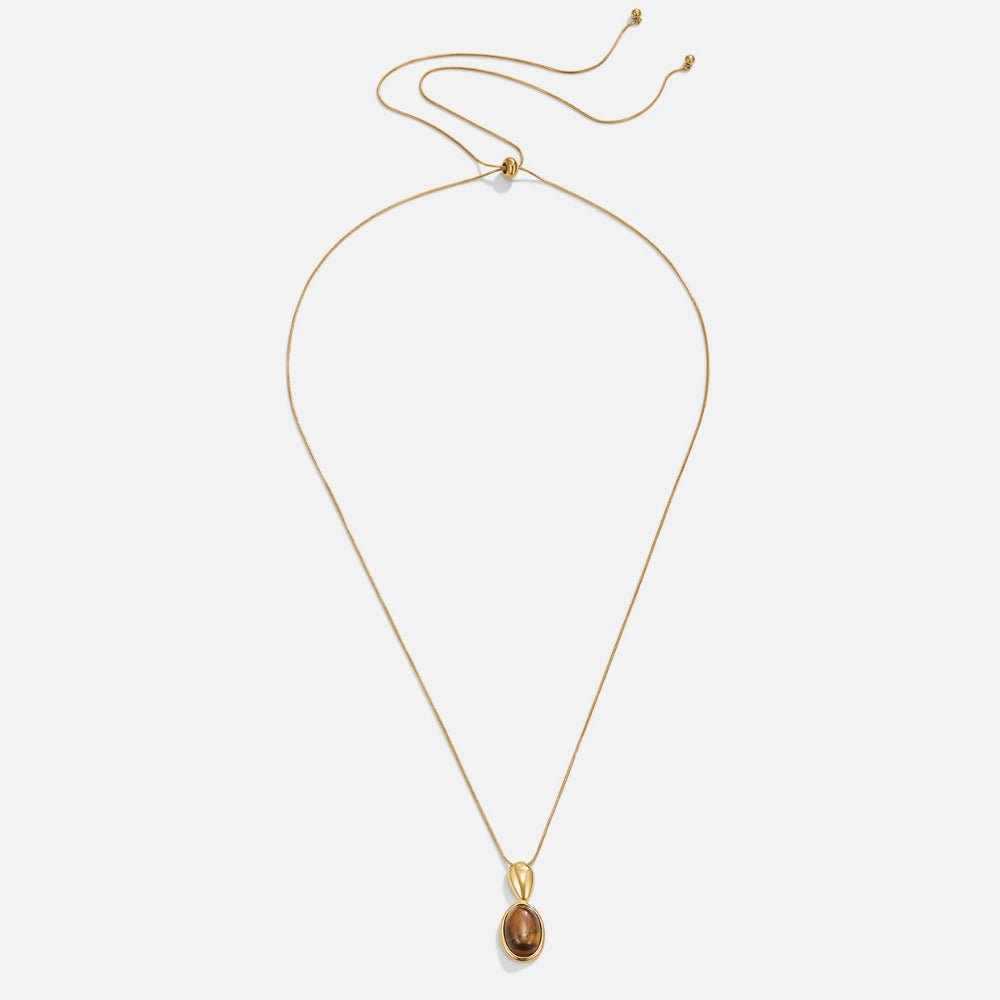 Collier Long en Pierre Oeil de Tigre
