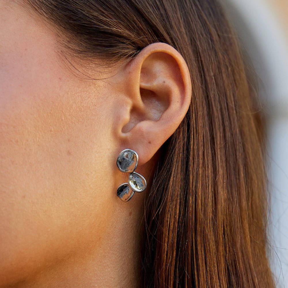 Boucles d'Oreilles Argent Pétales Tori