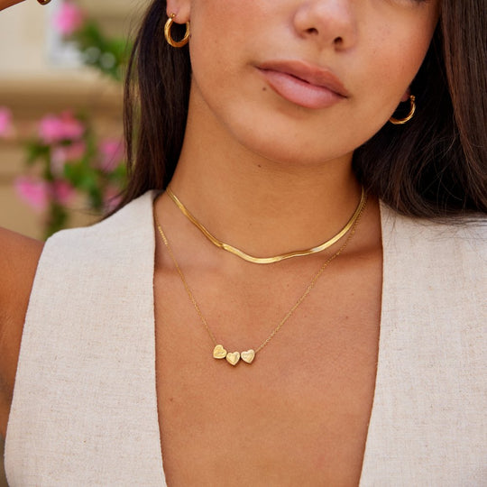 Collier Pendentif Cœur Trio
