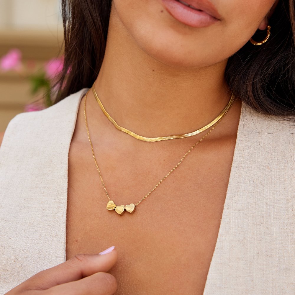 Collier Pendentif Cœur Trio