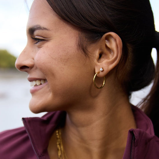 Ensemble de Boucles d'Oreilles Triple Anneau