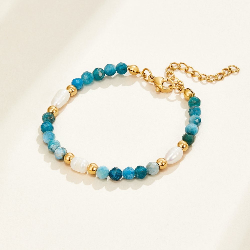 Bracelet en Perles Turquoise et Perles