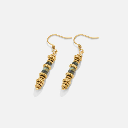 Boucles d'oreilles pendantes en pierre turquoise