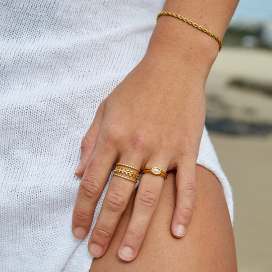Bracelet tordu en or 18K