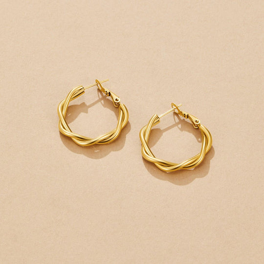 Boucles d'oreilles créoles Celine Tordues