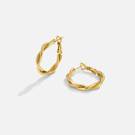 Boucles d'oreilles créoles Celine Tordues