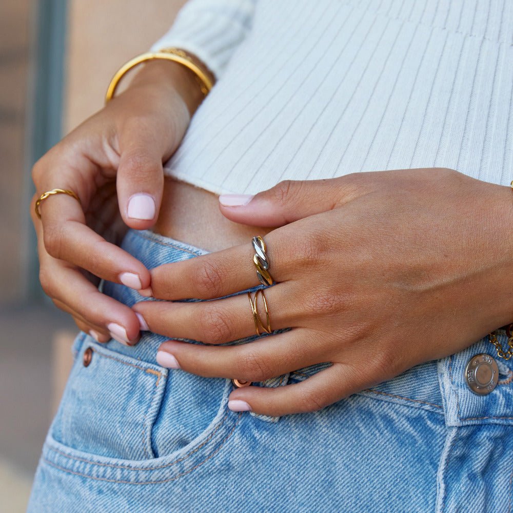 Bague Twisted Ella Bicolore