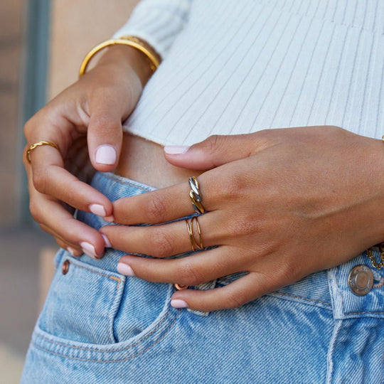 Bague Twisted Ella Bicolore