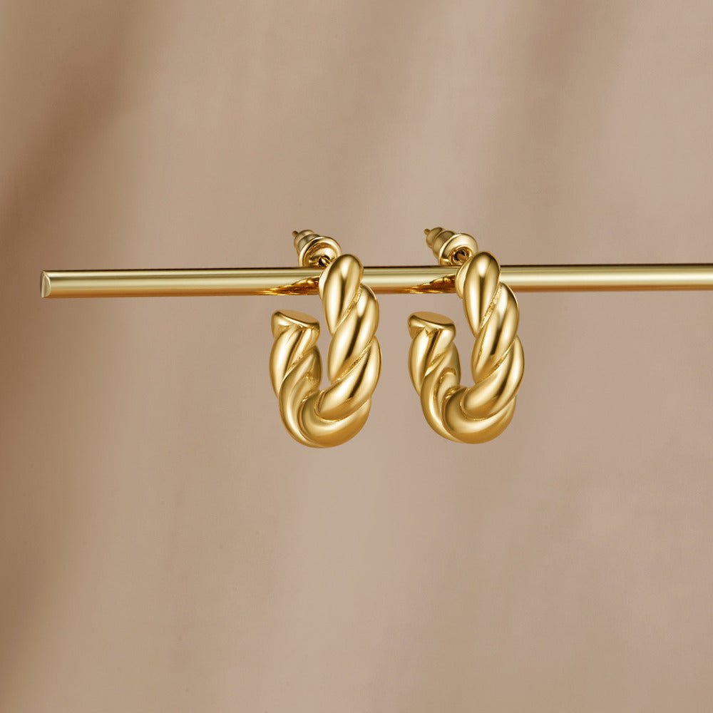 Boucles d'oreilles créoles Twisted Felicity