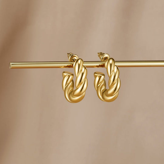 Boucles d'oreilles créoles Twisted Felicity