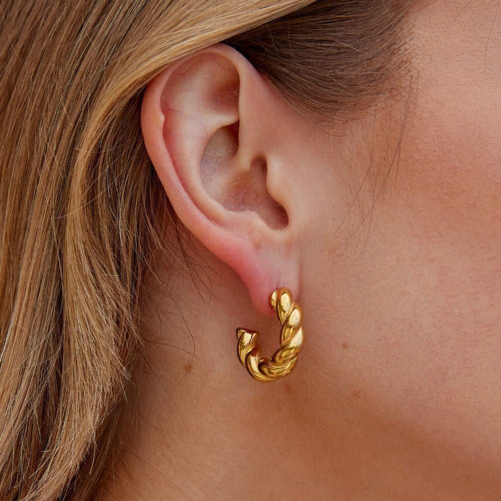 Boucles d'oreilles créoles Twisted Felicity