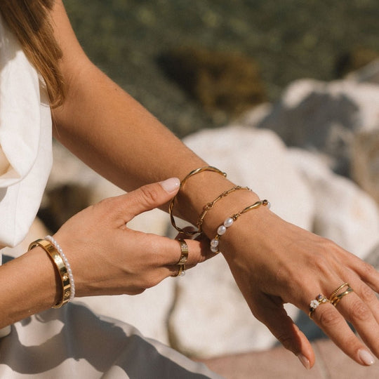 Bracelet en or tordu Imari