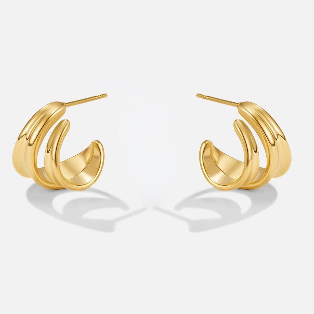 Boucles d'oreilles créoles Ivana torsadées