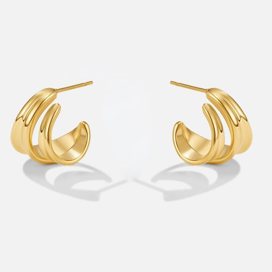 Boucles d'oreilles créoles Ivana torsadées
