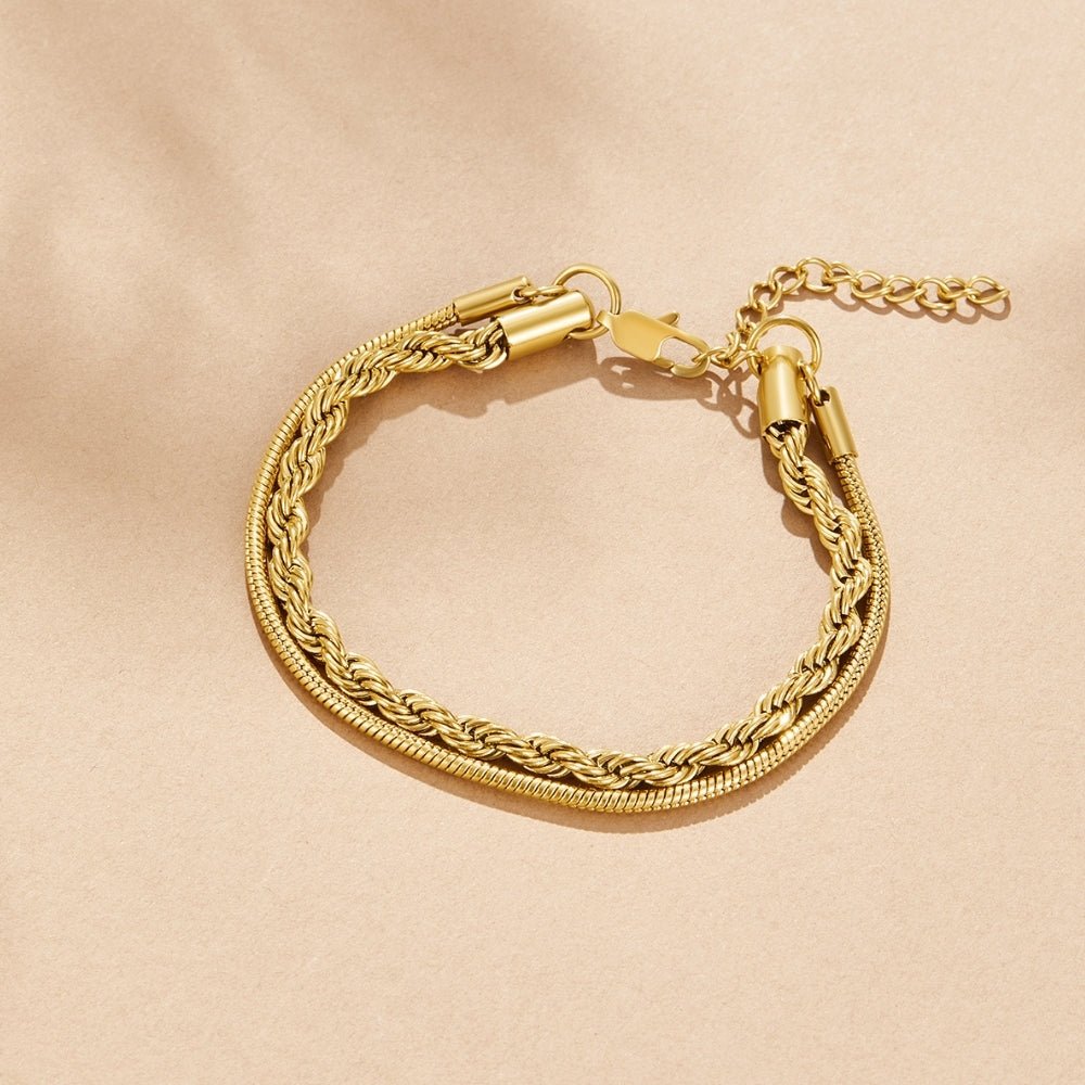Bracelet superposé Twisted Leila