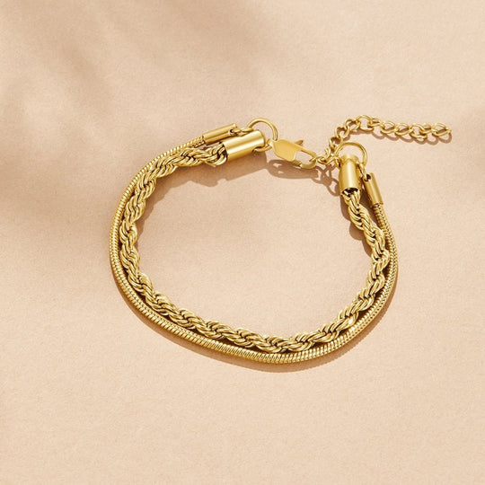 Bracelet superposé Twisted Leila
