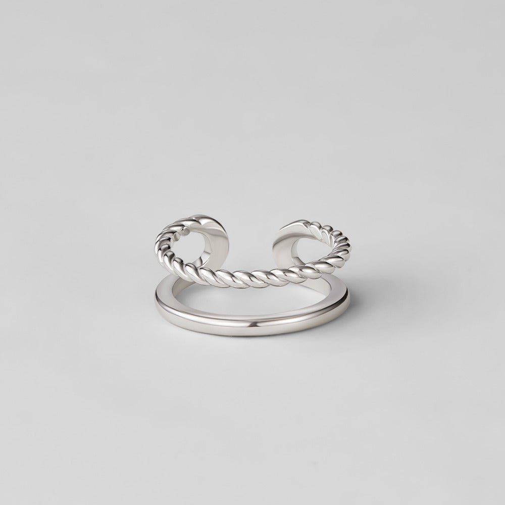 Bague en argent torsadée Tyra
