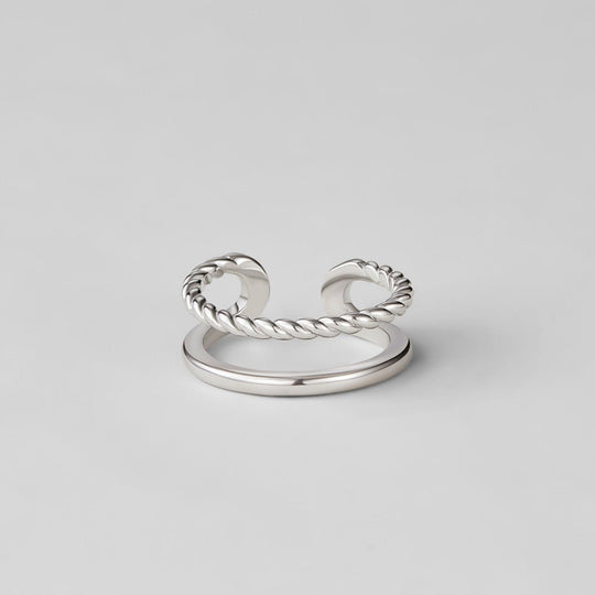 Bague en argent torsadée Tyra