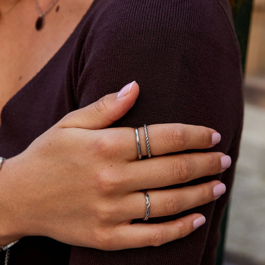 Bague en argent torsadée Tyra