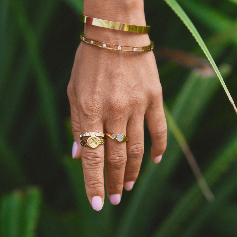 Bague Enveloppante Vintage en Aigue-Marine