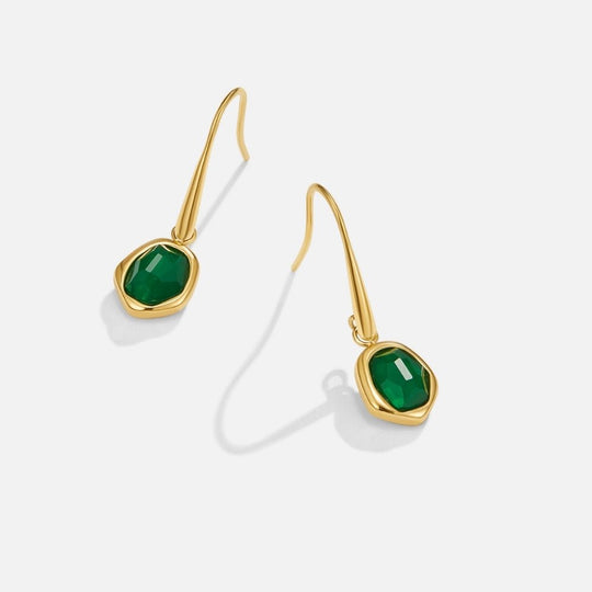 Boucles d'oreilles vintage en émeraude