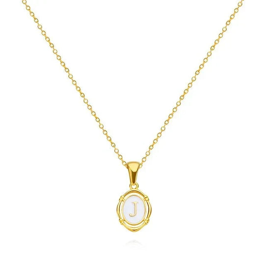 Collier Vintage en Or avec Lettres