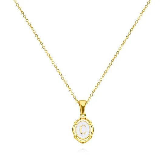 Collier Vintage en Or avec Lettres