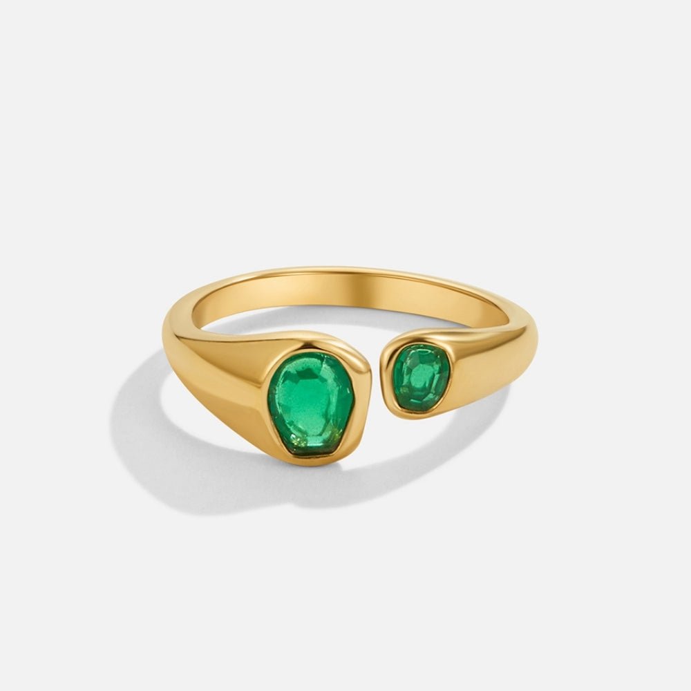 Bague Vintage en Émeraude Verte