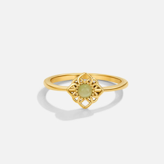 Bague Opale Fleur de Lotus Vintage