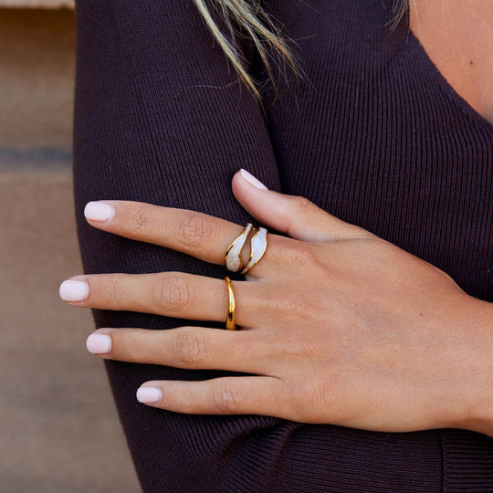 Bague Wave Sahara Or