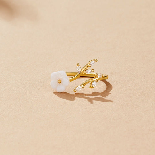 Bague Argent Fleur Florale