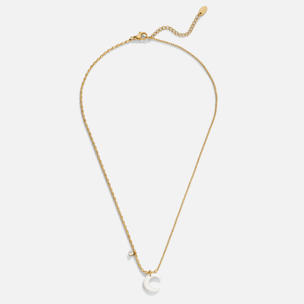 Collier en forme de croissant blanc