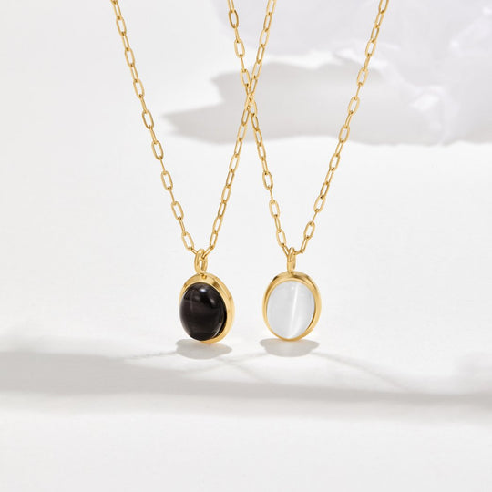 Collier en Opale Blanche