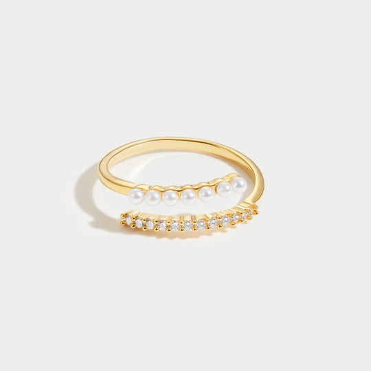 Bague en Perle et Cristal “Wrap Me”