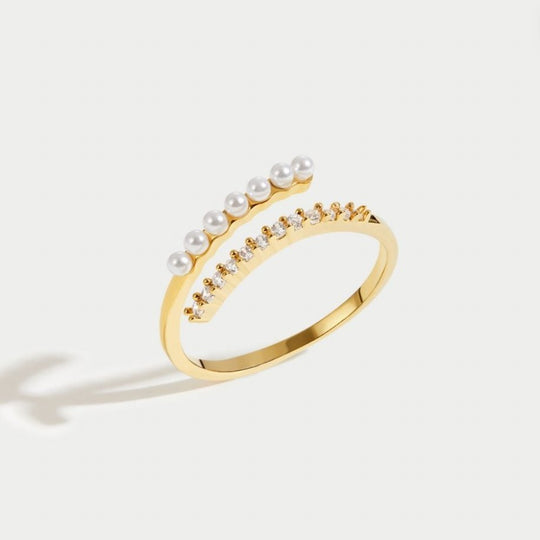 Bague en Perle et Cristal “Wrap Me”