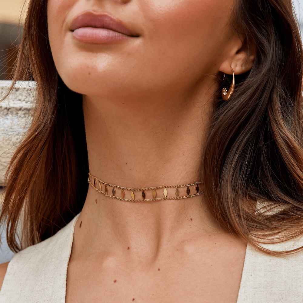 Choker en or Zara