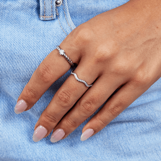 Bague Zenya en Cristal et Argent